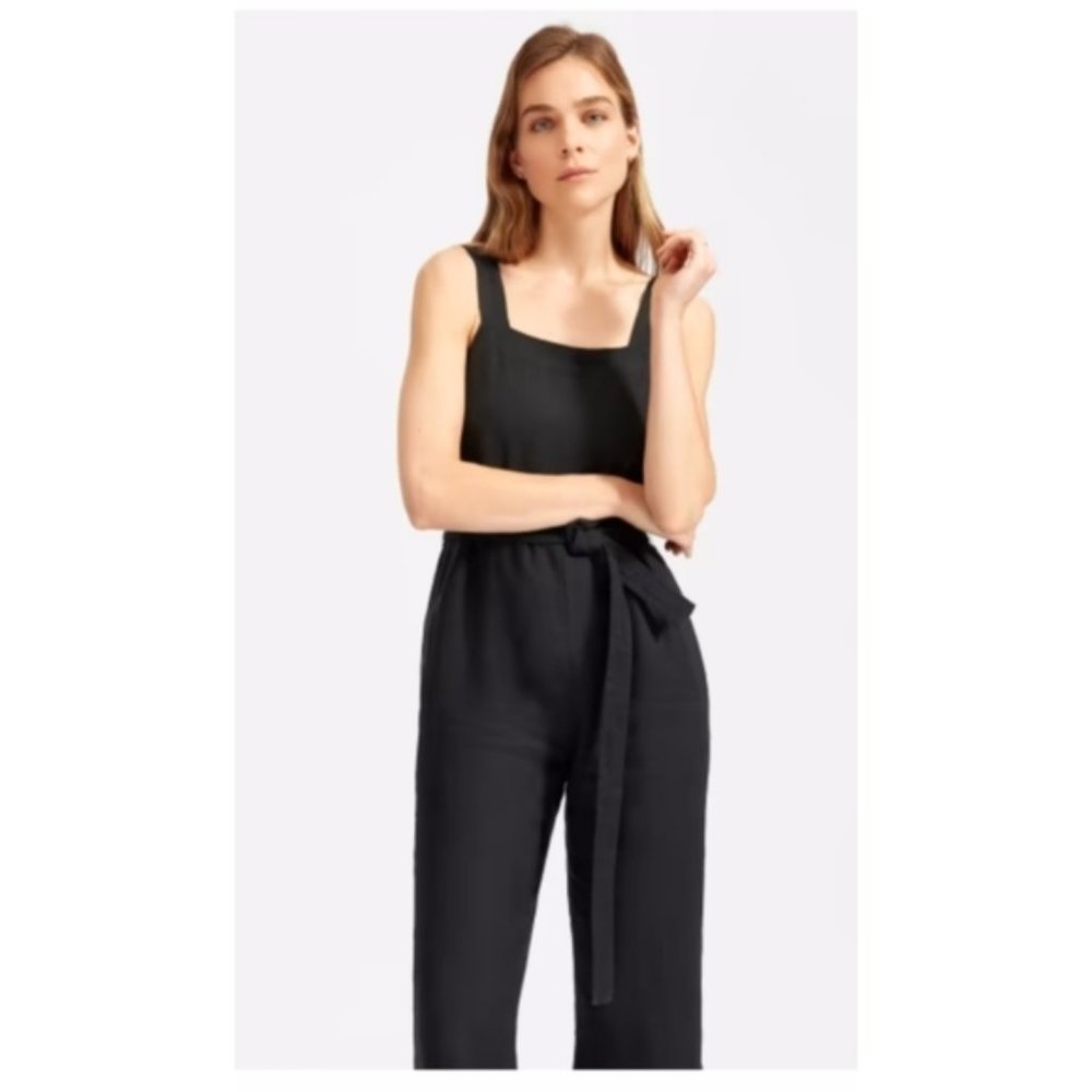 Everlane Linen Square Neck Jumpsuit